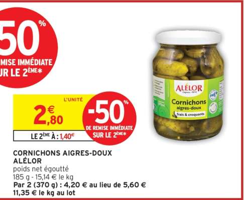 CORNICHONS AIGRES-DOUX ALELOR