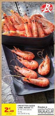 CREVETTES CUITES LABEL ROUGE