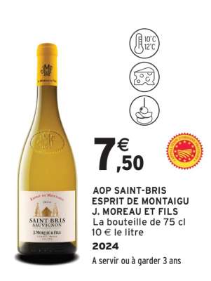AOP SAINT-BRIS ESPRIT DE MONTAIGU J. MOREAU ET FILS