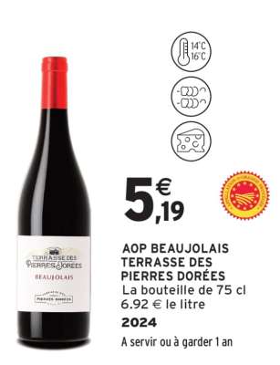 AOP BEAUJOLAIS TERRASSE DES PIERRES DORÉES