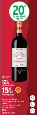 AOP HAUT-MÉDOC LES PENSÉES DE LA TOUR CARNET