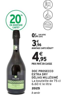 DOC PROSECCO EXTRA DRY DÉLIAS MILLÉSIMÉ