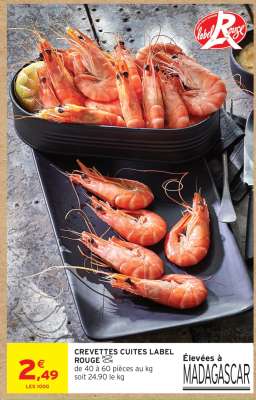 CREVETTES CUITES LABEL ROUGE