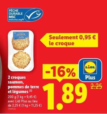 2 croques saumon, pommes de terre et légumes