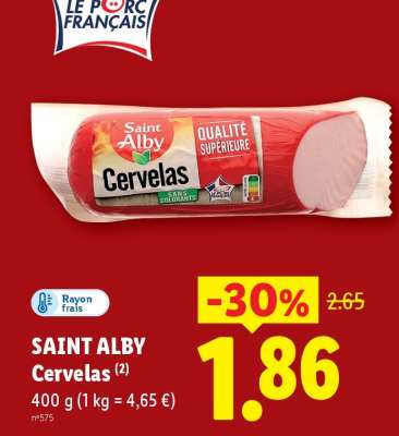 SAINT ALBY Cervelas