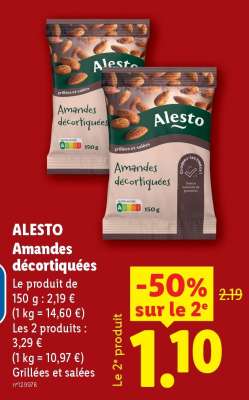 ALESTO Amandes décortiquées