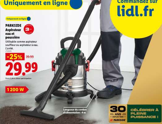 PARKSIDE Aspirateur eau et poussière