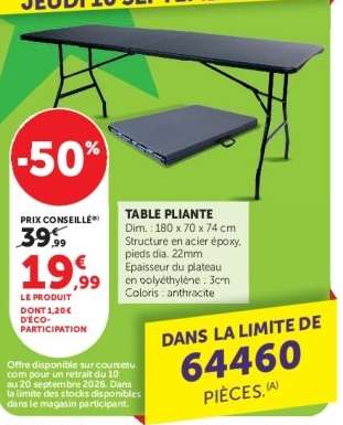 TABLE PLIANTE