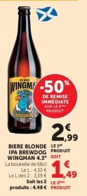 BIERE BLONDE IPA BREWDOG WINGMAN 4.3°