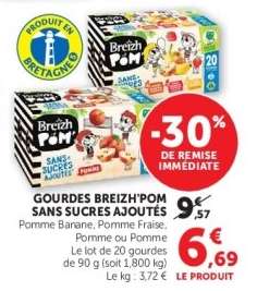 Gourdes Breizh'Pom Sans Sucres Ajoutés