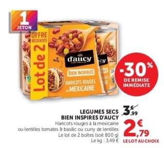 LEGUMES SECS BIEN INSPIRES D'AUCY