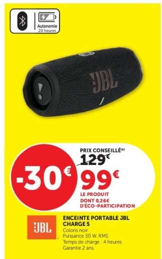 ENCEINTE PORTABLE JBL CHARGE 5