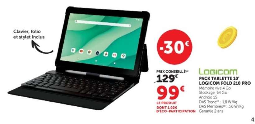 LOGICOM PACK TABLETTE 10' LOGICOM FOLD 210 PRO