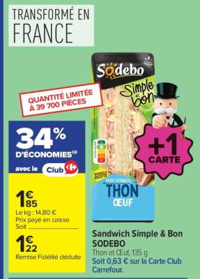 Sandwich Simple & Bon ! SODEBO