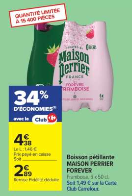 Boisson pétillante MAISON PERRIER FOREVER