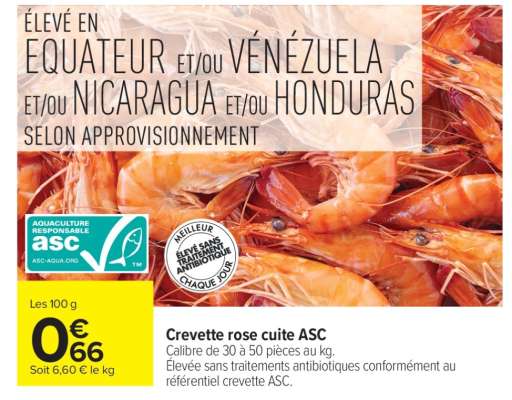 Crevette rose cuite ASC