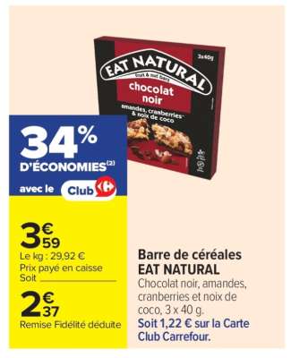 Barre de céréales EAT NATURAL
