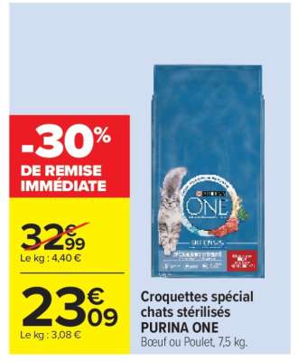 PURINA ONE Croquettes spécial chats stérilisés