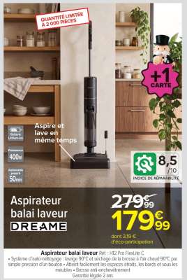 ASPIRATEUR BALAI LAVEUR “DREAME”
