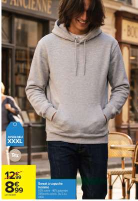 Sweat à capuche homme