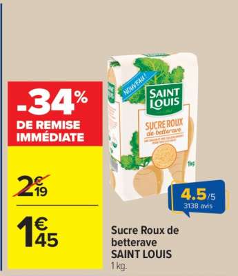 Sucre Roux de Betterave SAINT LOUIS