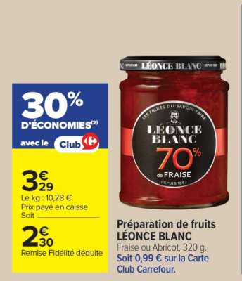 Préparation de fruits LÉONCE BLANC