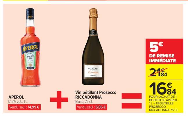 APEROL + Vin pétillant Prosecco RICCADONNA