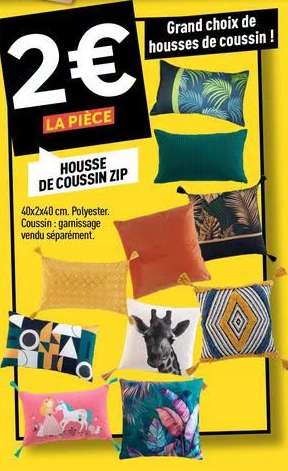 HOUSSE DE COUSSIN ZIP