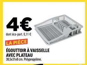 Égouttoir à vaisselle avec plateau