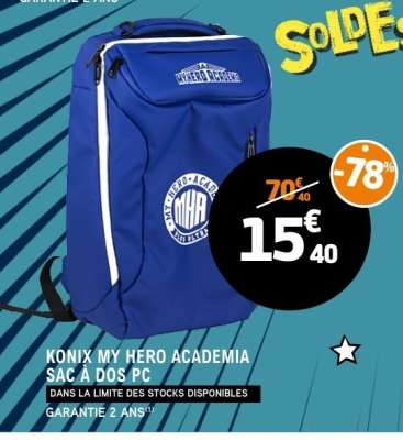 KONIX MY HERO ACADEMIA SAC À DOS PC