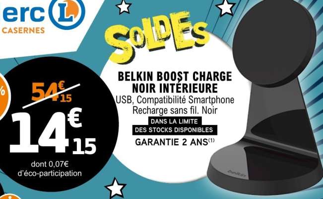 BELKIN BOOST CHARGE NOIR INTERIEURE