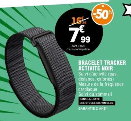 BRACELET TRACKER ACTIVITÉ NOIR