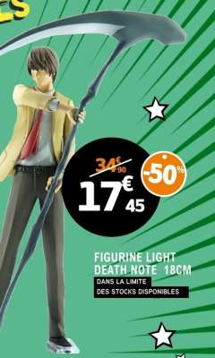 FIGURINE LIGHT DEATH NOTE 18CM