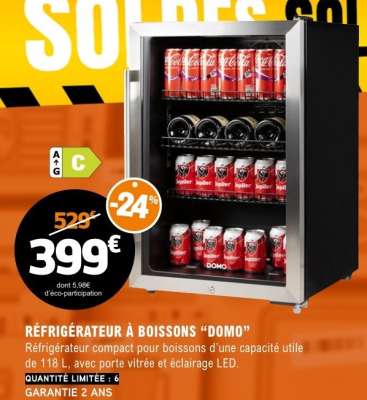 RÉFRIGÉRATEUR À BOISSONS “DOMO”