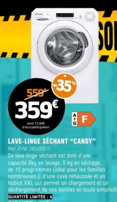LAVE-LINGE SÉCHANT “CANDY”