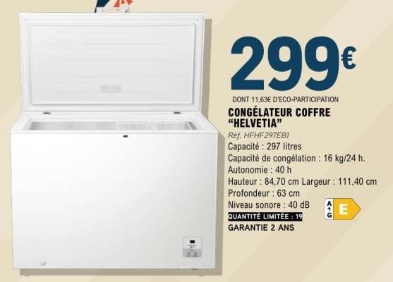 CONGÉLATEUR COFFRE 'HELVETIA'
