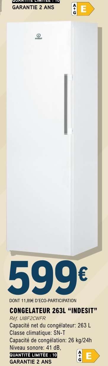 CONGELATEUR 263L "INDESIT"