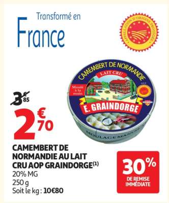 Camembert de Normandie au Lait Cru AOP Graindorge