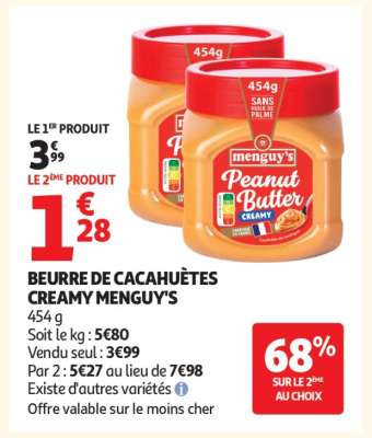 Beurre De Cacahuètes Creamy Menguy's