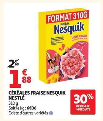 CÉRÉALES FRAISE NESQUIK NESTLÉ