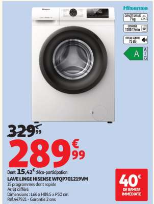LAVE LINGE HISENSE WFPQ701219VM