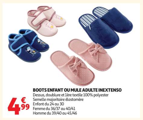 BOOTS ENFANT OU MULE ADULTE INEXTENSO