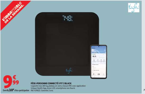 PÈSE-PERSONNE CONNECTÉ I FIT 2 BLACK
