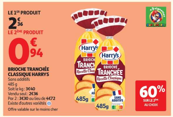 BRIOCHE TRANCHÉE CLASSIQUE HARRYS