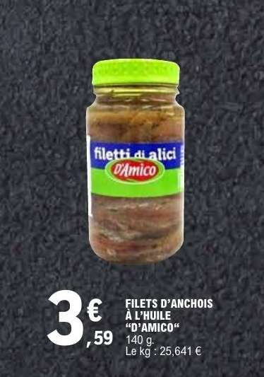 FILETS D’ANCHOIS À L’HUILE “D’AMICO“