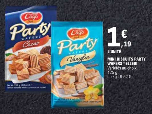MINI BISCUITS PARTY WAFERS "ELLEDI"