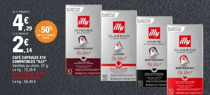 CAFÉ CAPSULES X10 COMPATIBLES "ILLY"
