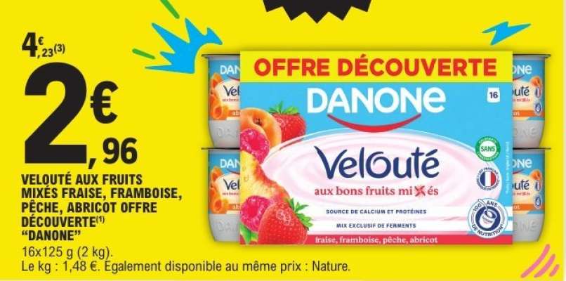 Velouté aux fruits mixés