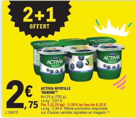 ACTIVIA MYRTILLE "DANONE"