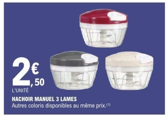 HACHOIR MANUEL 3 LAMES